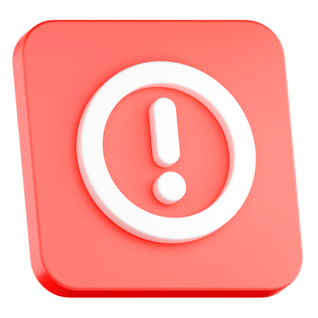 Alert  3D Icon