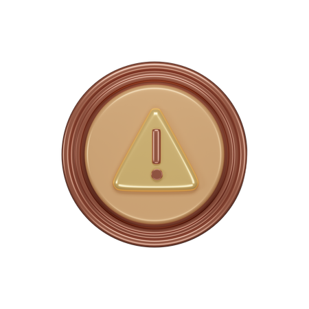 Alert Botton  3D Icon