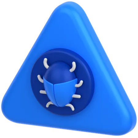 3 D Icon Of Bug Alert 3D Icon