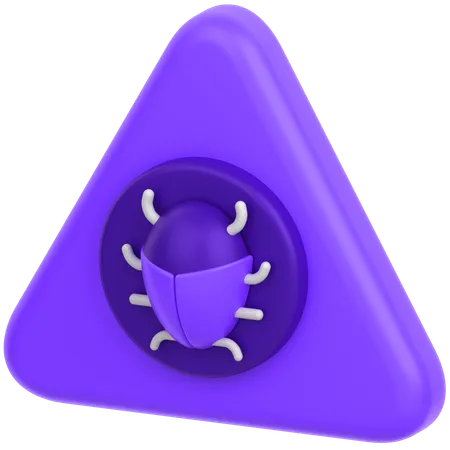 Alert Bug  3D Icon