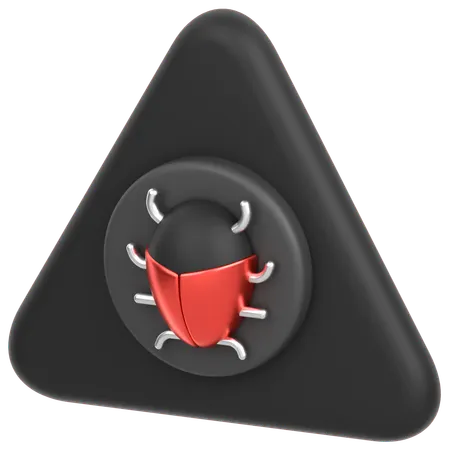 Alert Bug  3D Icon