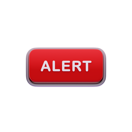 Alert button  3D Icon