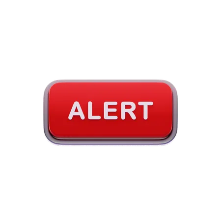 Alert button  3D Icon