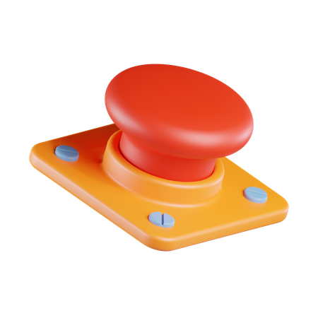 Alert Button  3D Icon