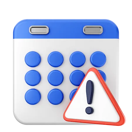 Alert Calendar  3D Icon