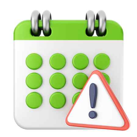 Alert Calendar  3D Icon