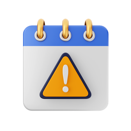 Alert Calendar  3D Icon