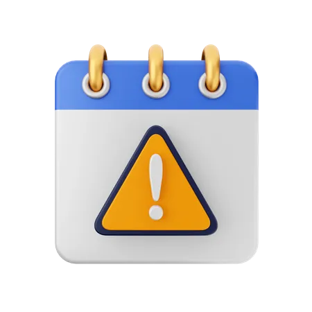 Alert Calendar  3D Icon