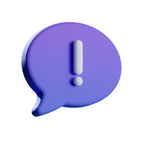 アラートチャット  3D Icon