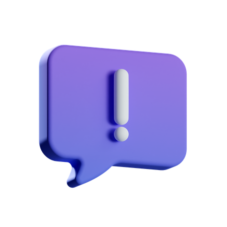アラートチャット  3D Icon