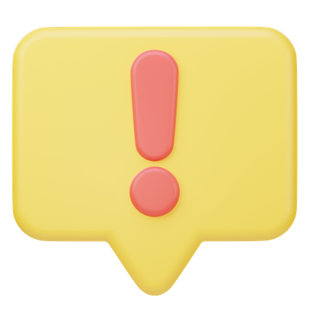 Alert Chat  3D Icon