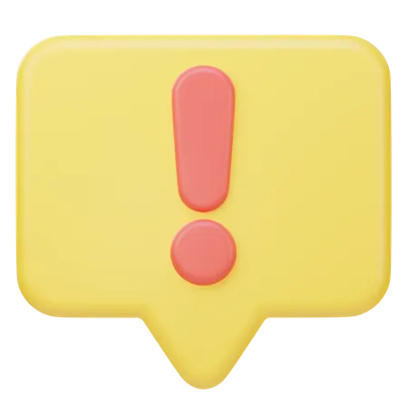 Alert Chat  3D Icon