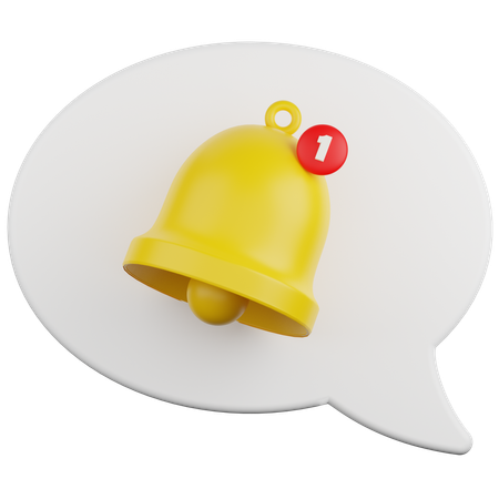 Alert Chat  3D Icon