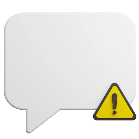 Alert Chat  3D Icon