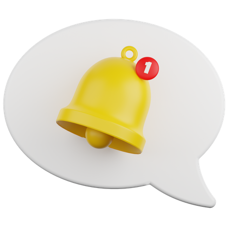 Alert Chat  3D Icon