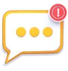 alert chat bubble