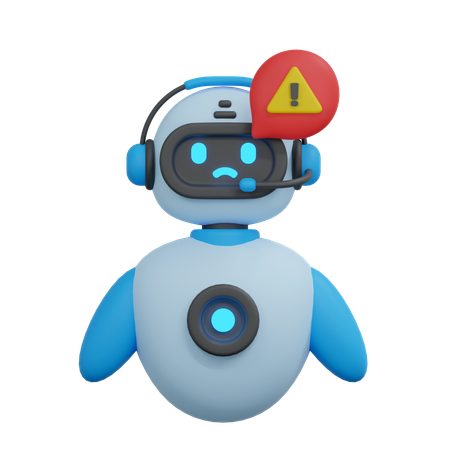 アラートチャットボット  3D Icon