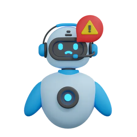 Alert Chatbot Illustration 3D Icon