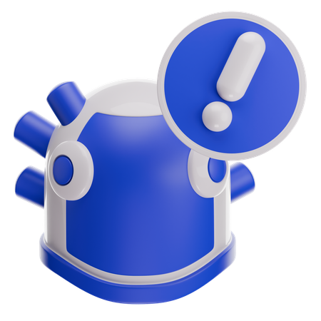 Alert chatbot  3D Icon