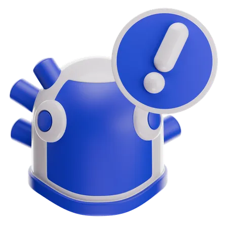 Alert chatbot  3D Icon