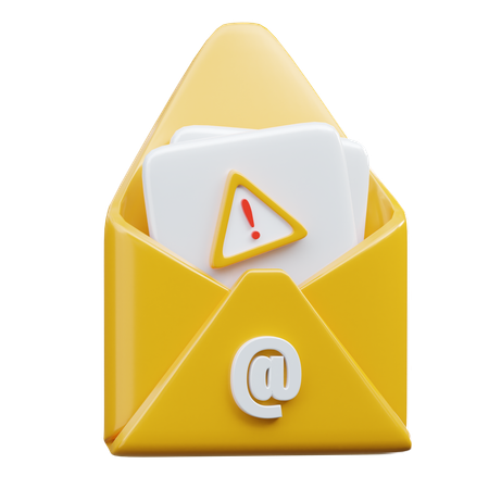 Alert Email  3D Icon
