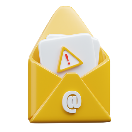 Alert Email  3D Icon