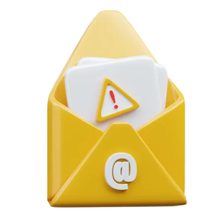 Alert Email  3D Icon