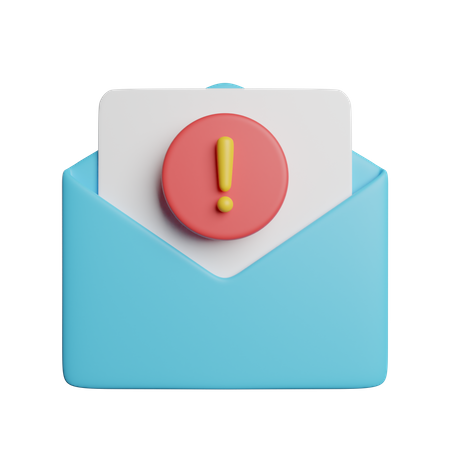 Alert Email  3D Icon