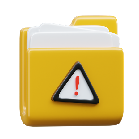 Alert Folder  3D Icon