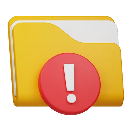 Alert Folder  3D Icon