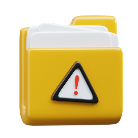 Alert Folder  3D Icon