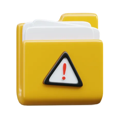 Alert Folder  3D Icon