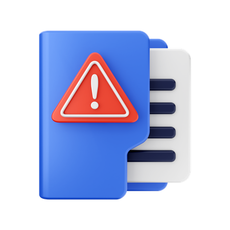 Alert Folder  3D Icon