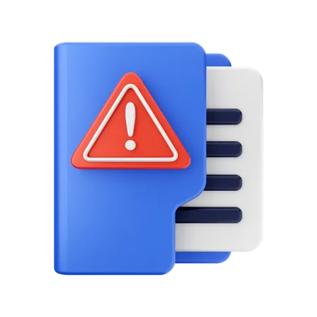 Alert Folder  3D Icon