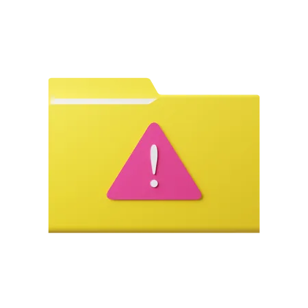 Alert Folder  3D Icon