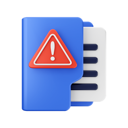Alert Folder 3D Icon