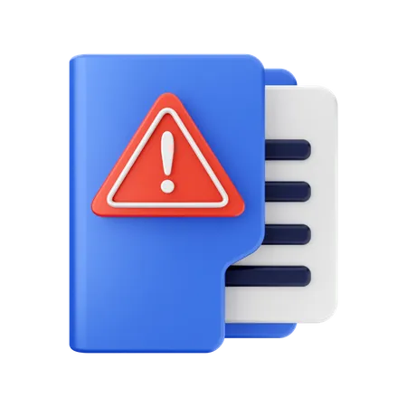 Alert Folder 3D Icon