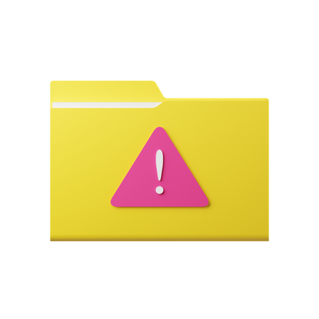 Alert Folder  3D Icon