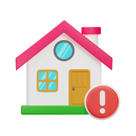 Alert House  3D Icon