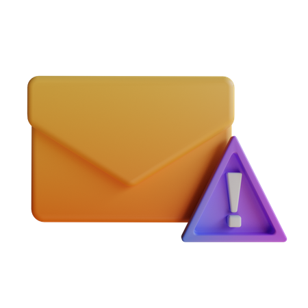 Alert Mail  3D Icon