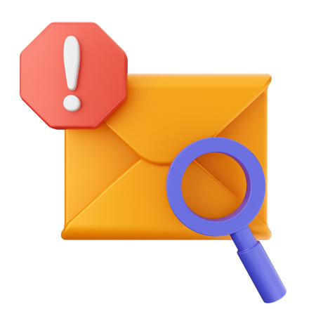 Alert Mail Message  3D Icon