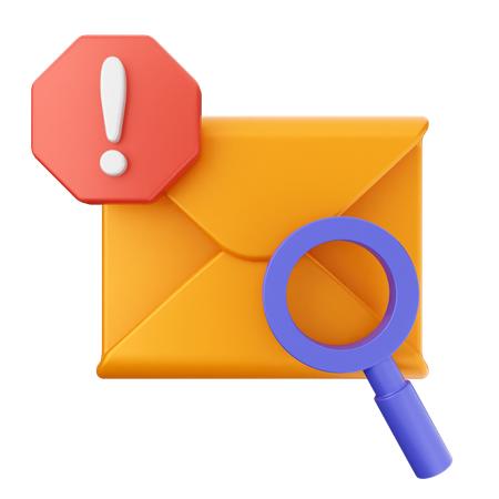 Alert Mail Message  3D Icon