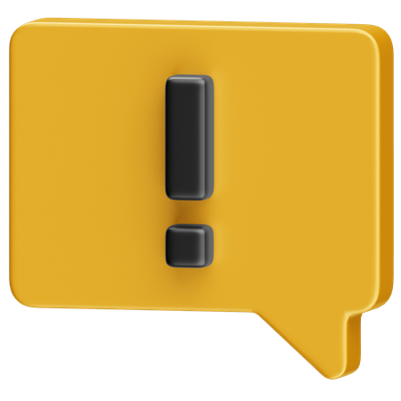 Alert Message  3D Icon