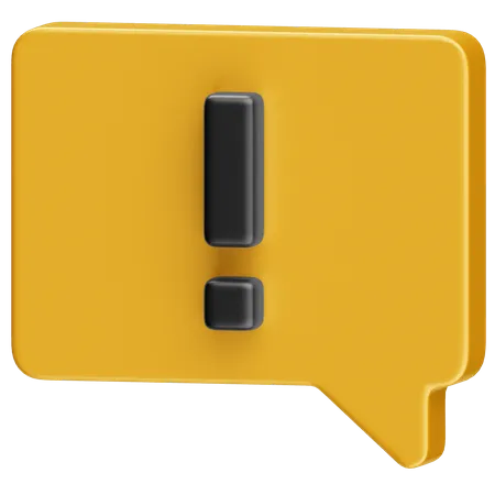 Alert Message  3D Icon