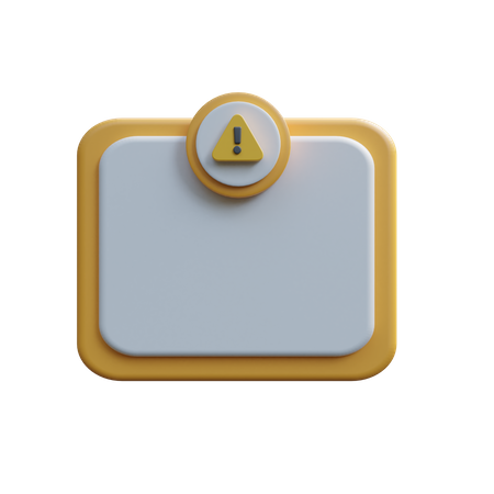 Alert Message  3D Icon