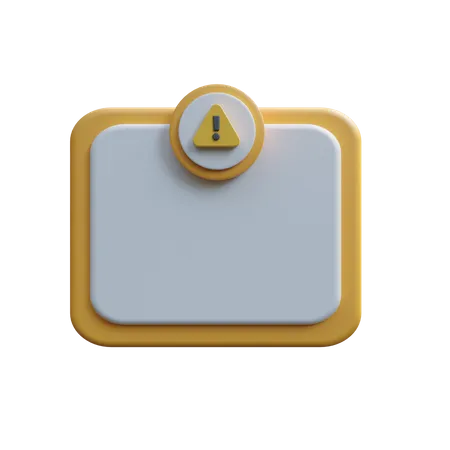 Alert Message  3D Icon