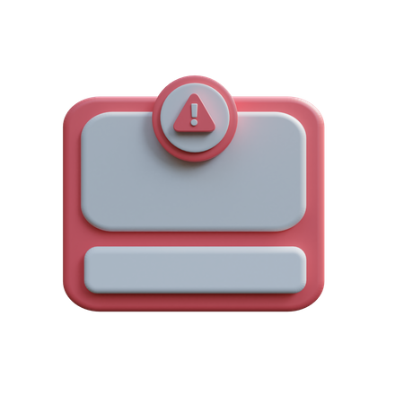 Alert Message  3D Icon