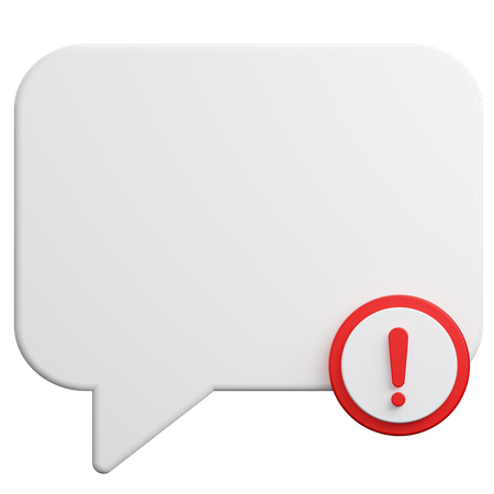 Alert Message  3D Icon