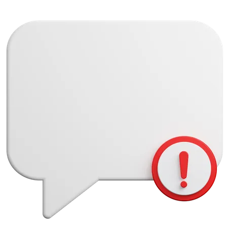 Alert Message  3D Icon