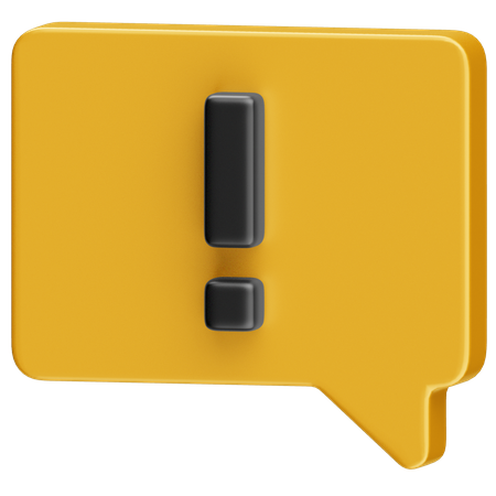 Alert Message  3D Icon